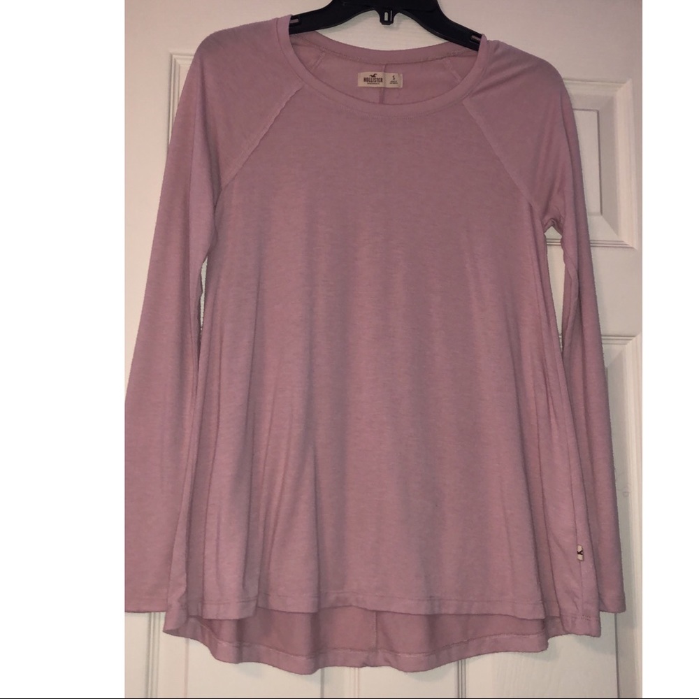 Hollister Pink Long Sleeve Cotton Top
